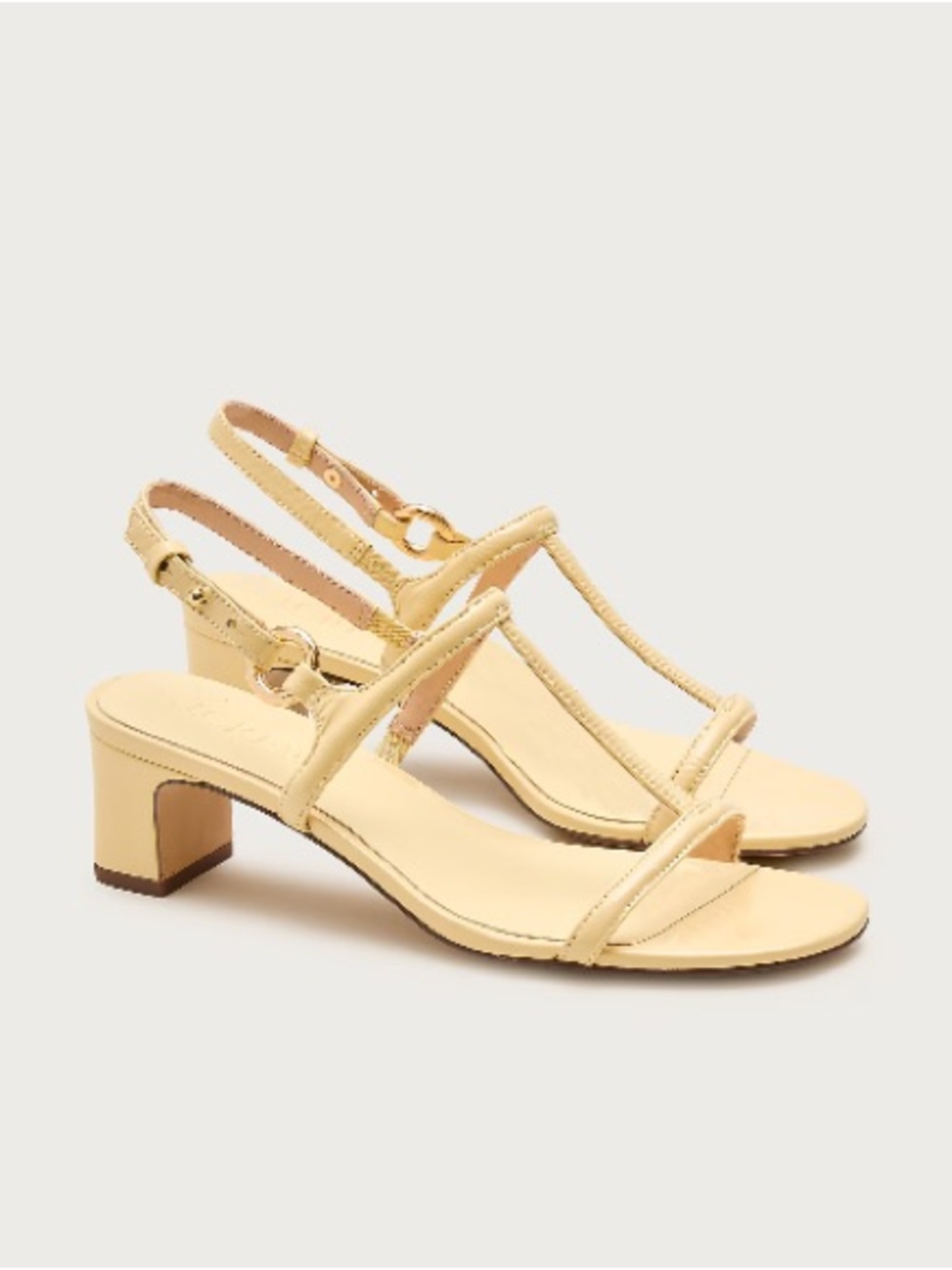J.Crew Kacie block-heel sandals in patent leather CR924